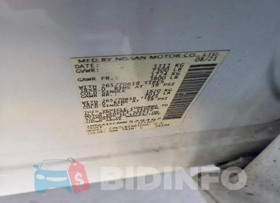 1N6AA1EC6MN529467 Photo# 12