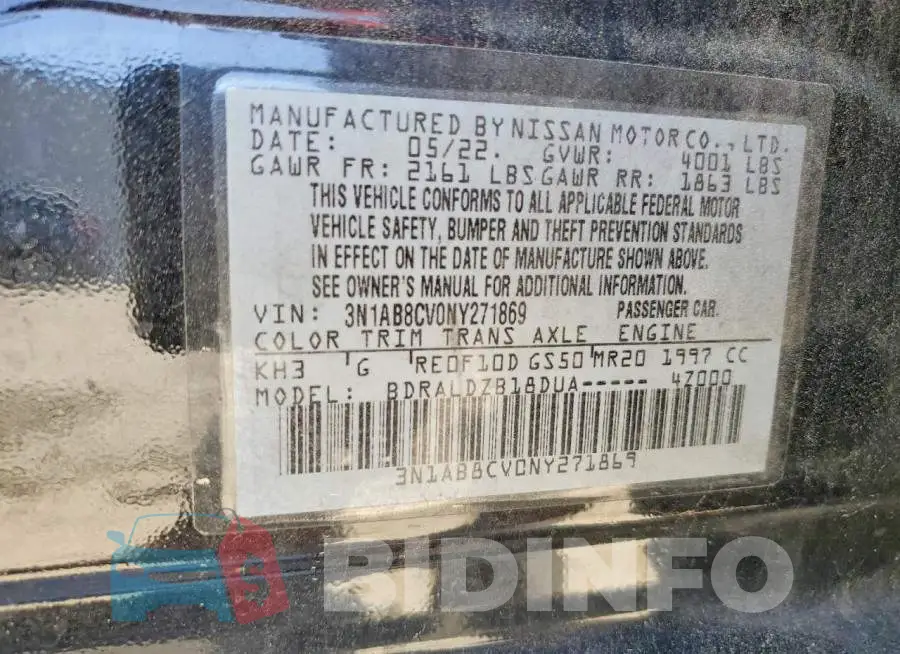 3N1AB8CV0NY271869 Photo# 12