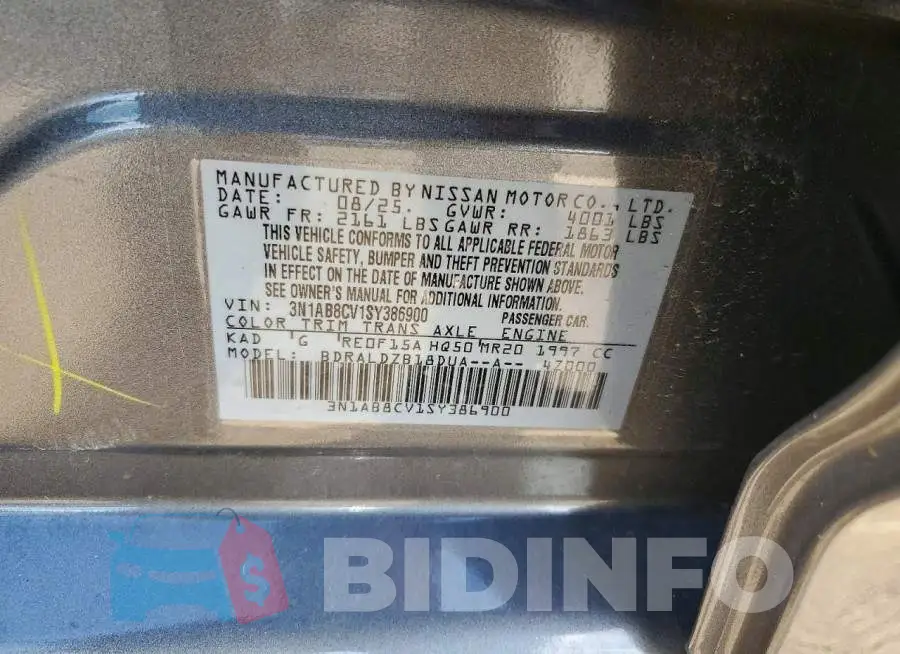 3N1AB8CV1SY386900 Photo# 12
