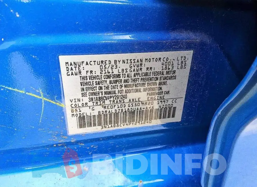 3N1AB8CV4PY291240 Photo# 12