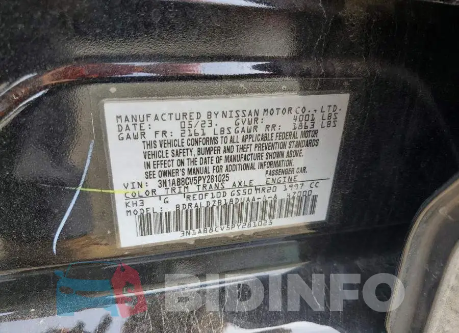 3N1AB8CV5PY281025 Photo# 12