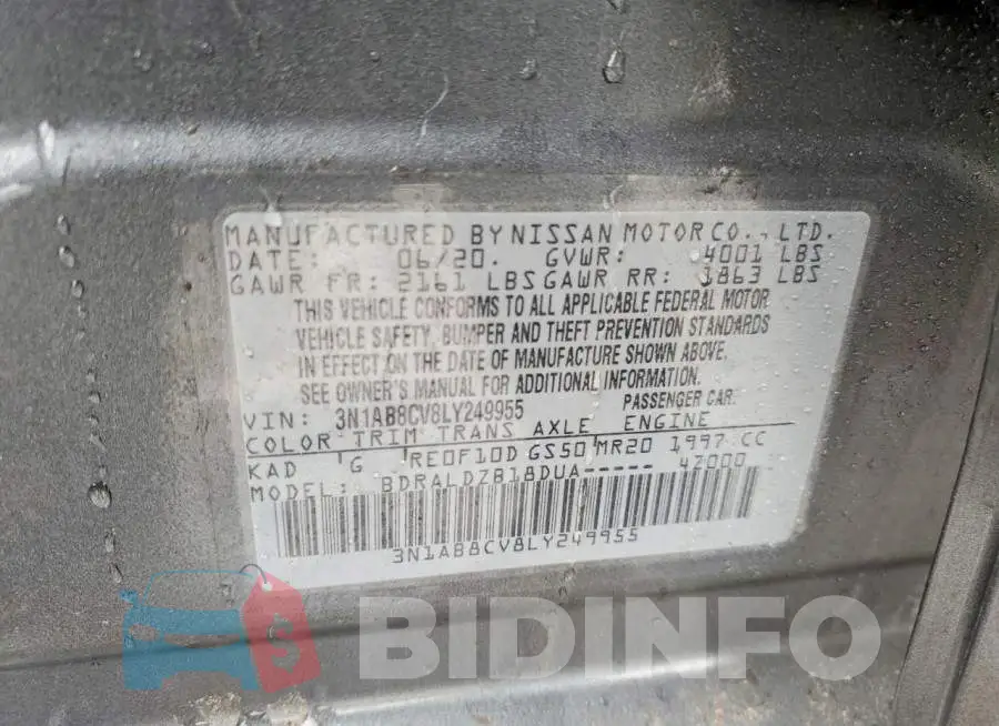 3N1AB8CV8LY249955 Photo# 12