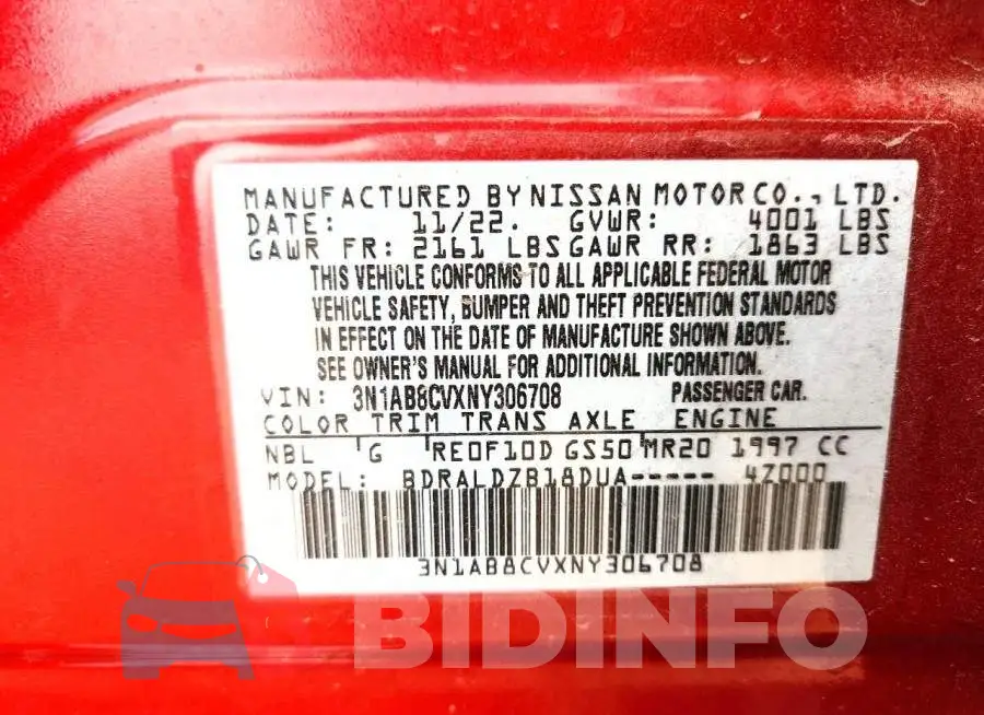 3N1AB8CVXNY306708 Photo# 12