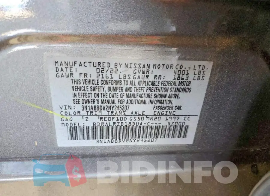 3N1AB8DV2NY245207 Photo# 12