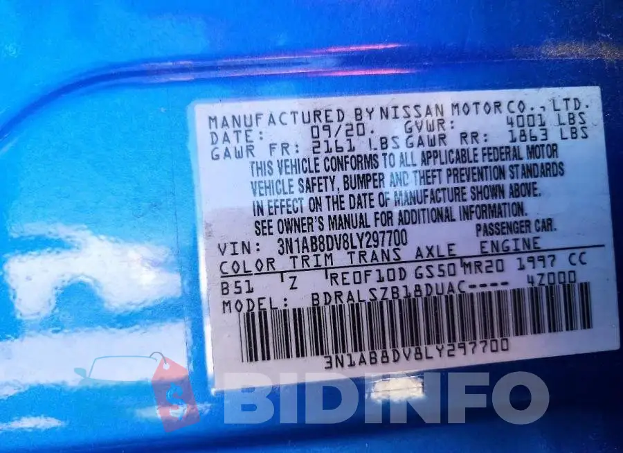 3N1AB8DV8LY297700 Photo# 13