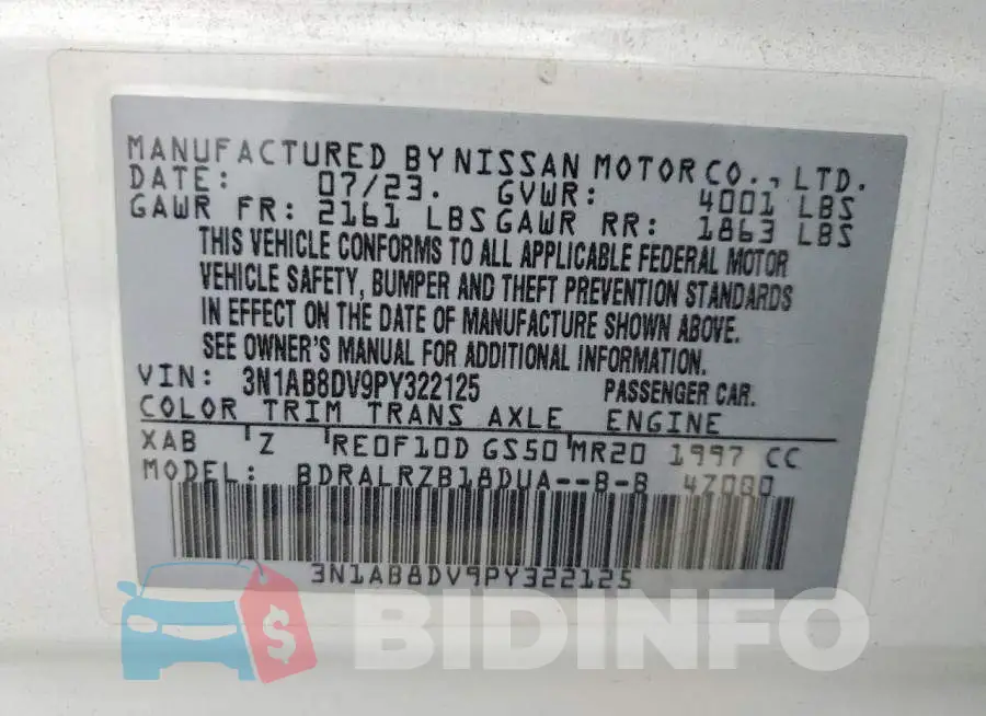 3N1AB8DV9PY322125 Photo# 12