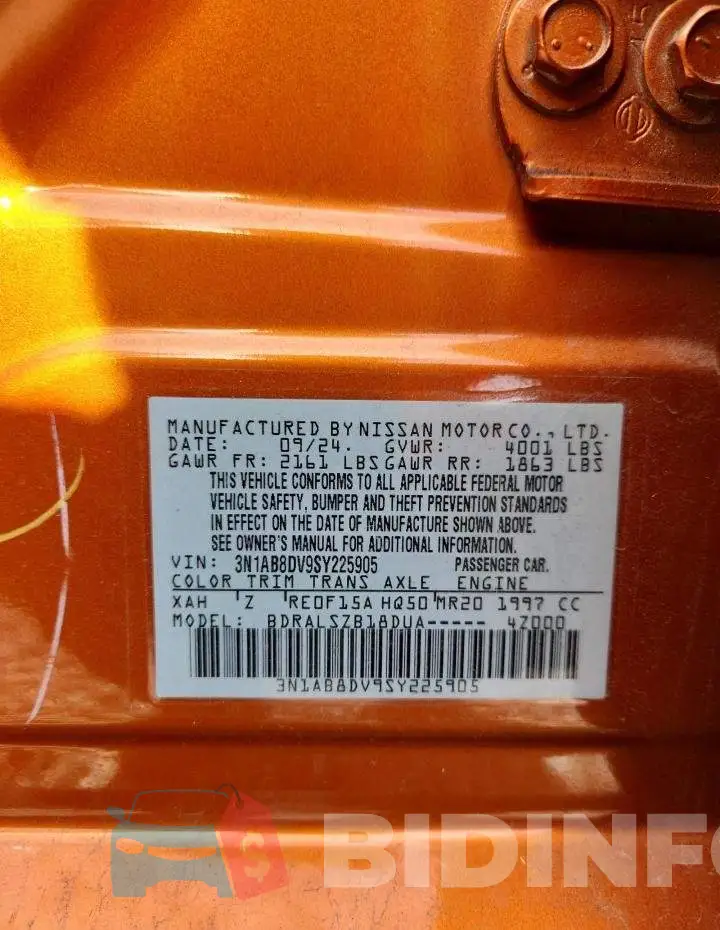 3N1AB8DV9SY225905 Photo# 12