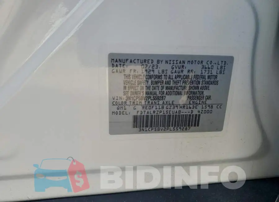 3N1CP5BV2PL559287 Photo# 13