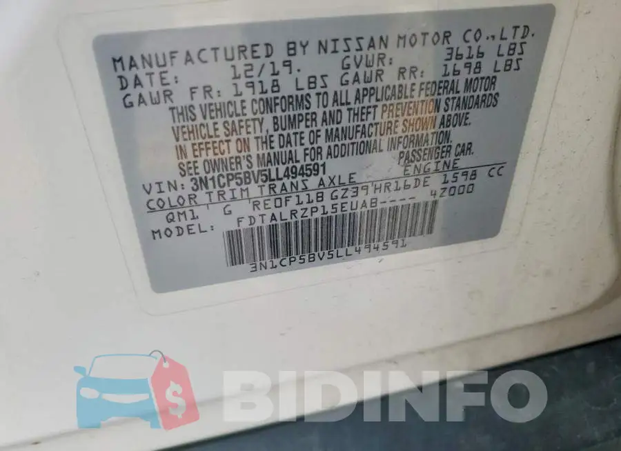 3N1CP5BV5LL494591 Photo# 13