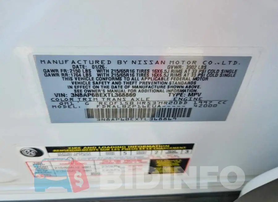 3N8AP6BEXTL368869 Photo# 13