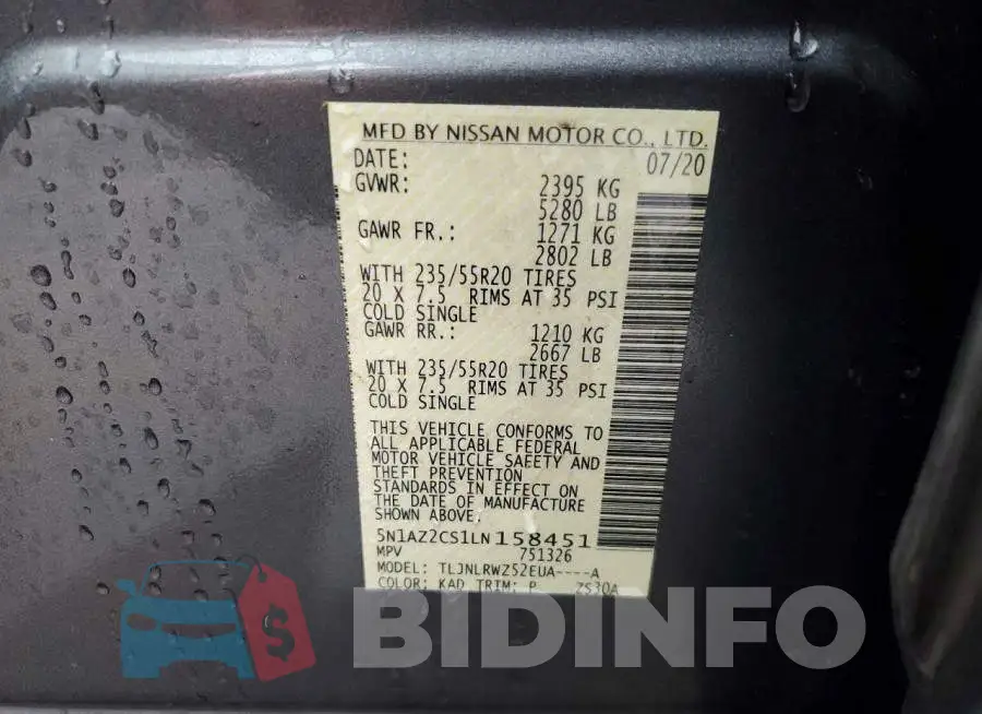 5N1AZ2CS1LN158451 Photo# 13