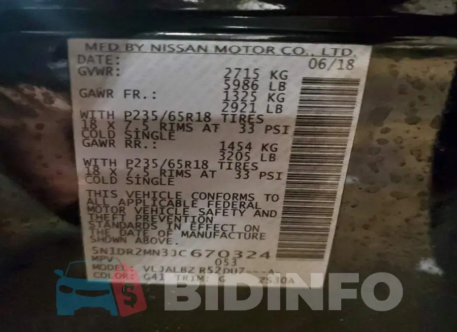 5N1DR2MN3JC670324 Photo# 13