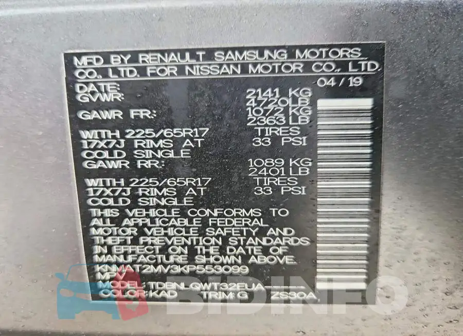 KNMAT2MV3KP553099 Photo# 14