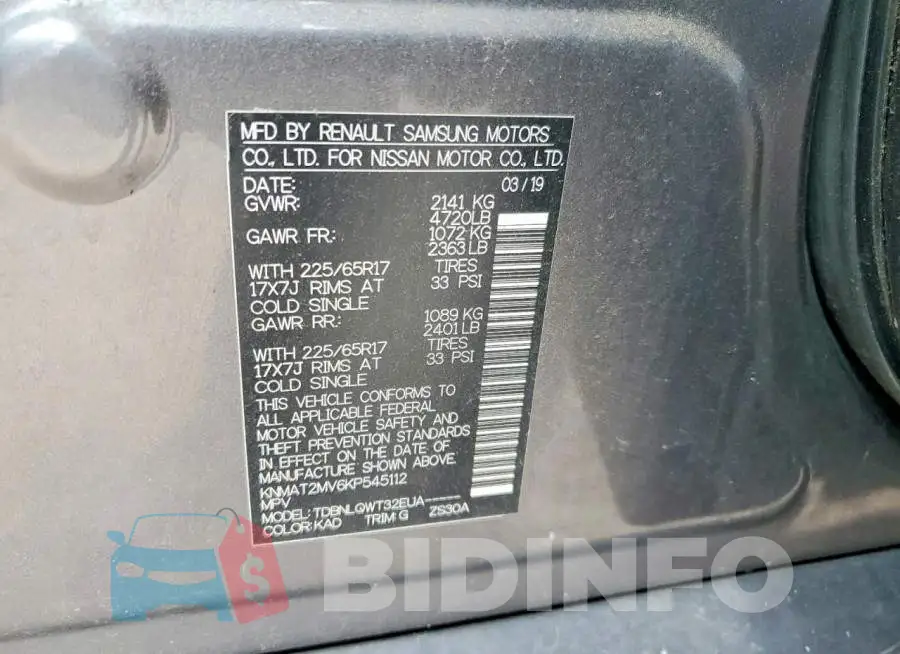 KNMAT2MV6KP545112 Photo# 13