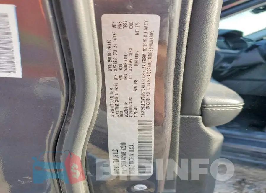 1C4RJKAG1M8172010 Photo# 13