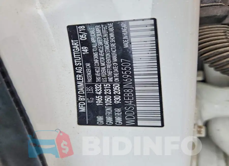 WDDSJ4EB8JN695507 Photo# 12