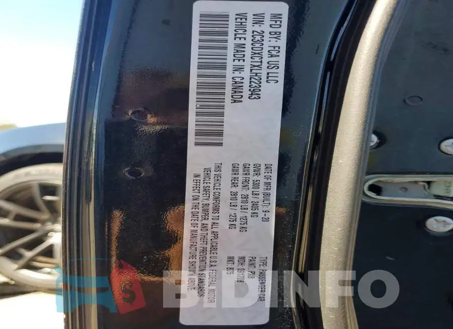 2C3CDXCTXLH223943 Photo# 12