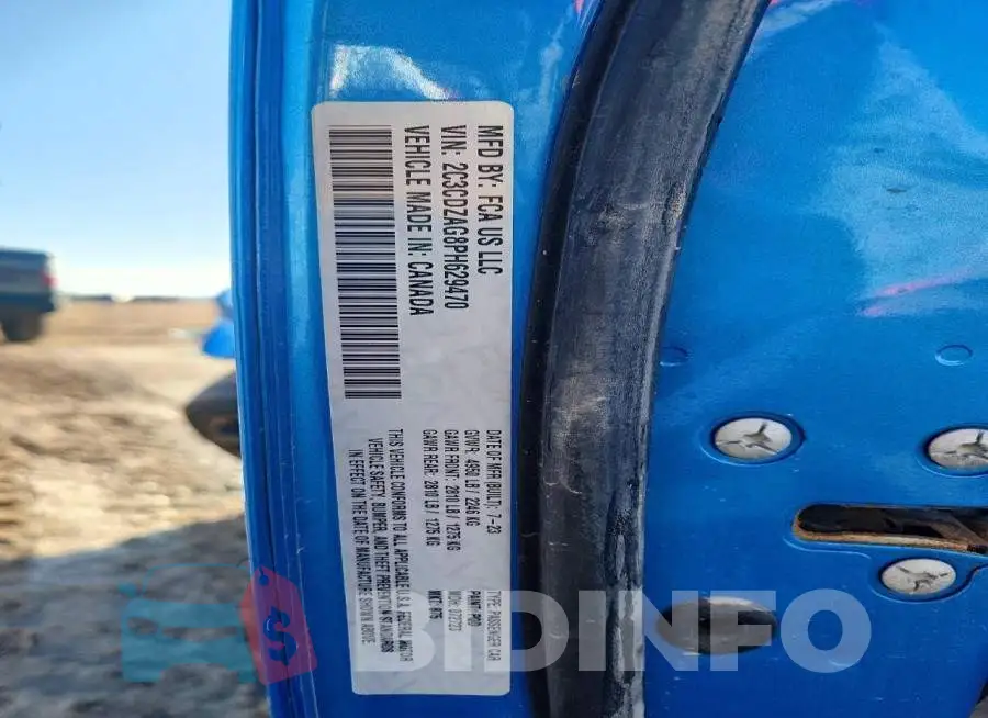 2C3CDZAG8PH629470 Photo# 13