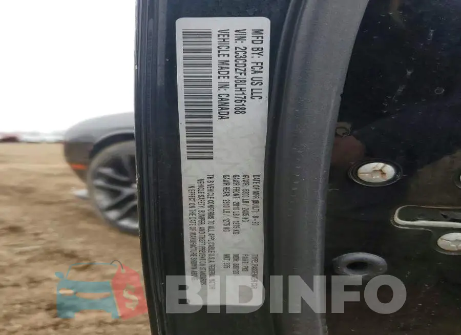 2C3CDZFJ8LH176188 Photo# 12