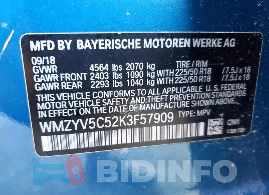 WMZYV5C52K3F57909 Photo# 12