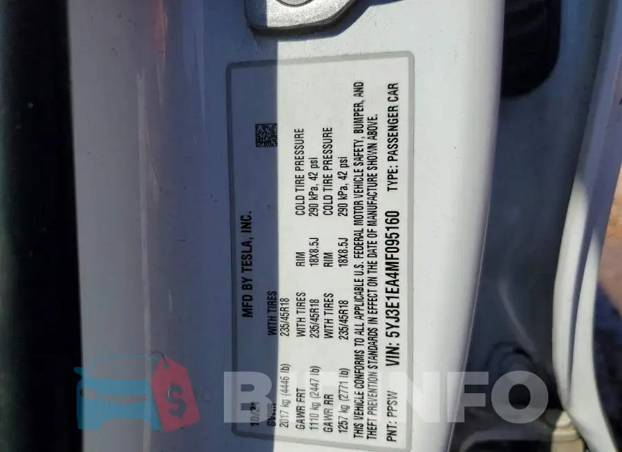 5YJ3E1EA4MF095160 Photo# 12