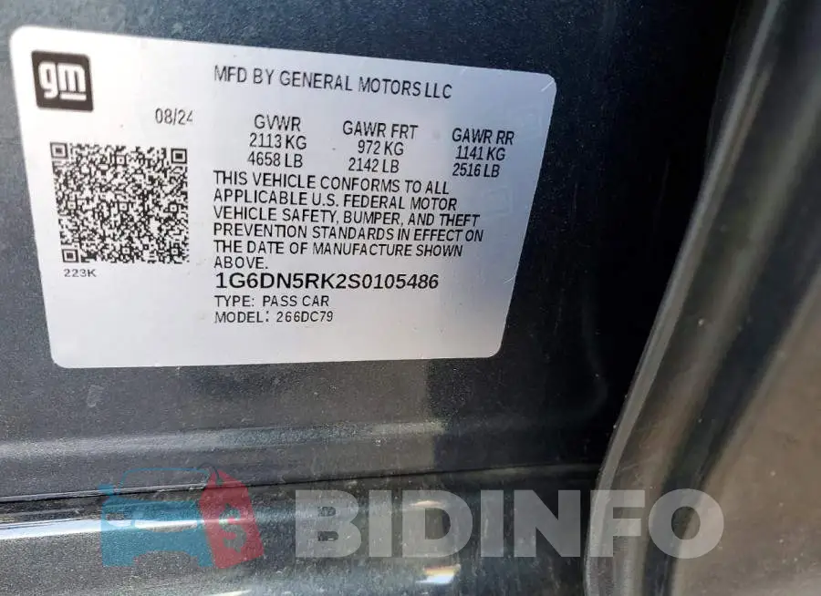 1G6DN5RK2S0105486 Photo# 12