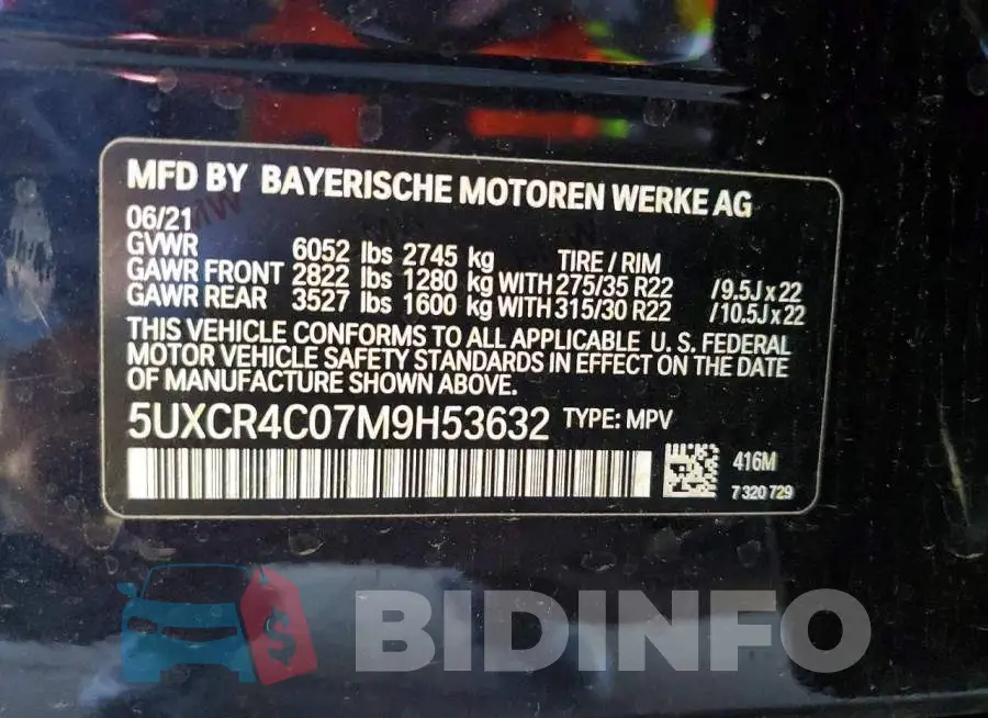 5UXCR4C07M9H53632 Photo# 12