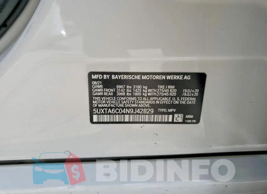 5UXTA6C04N9J42829 Photo# 14