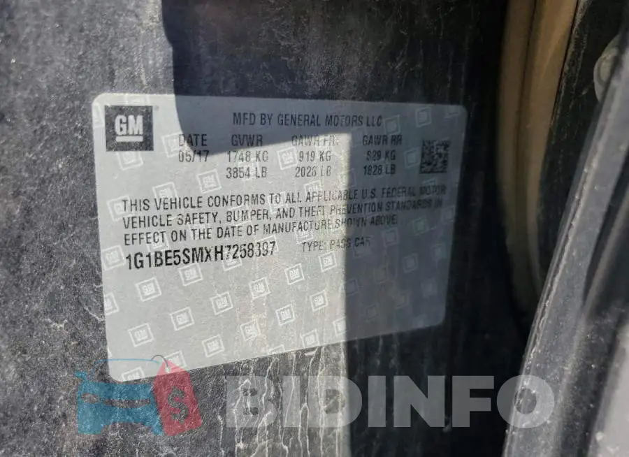 1G1BE5SMXH7258397 Photo# 12