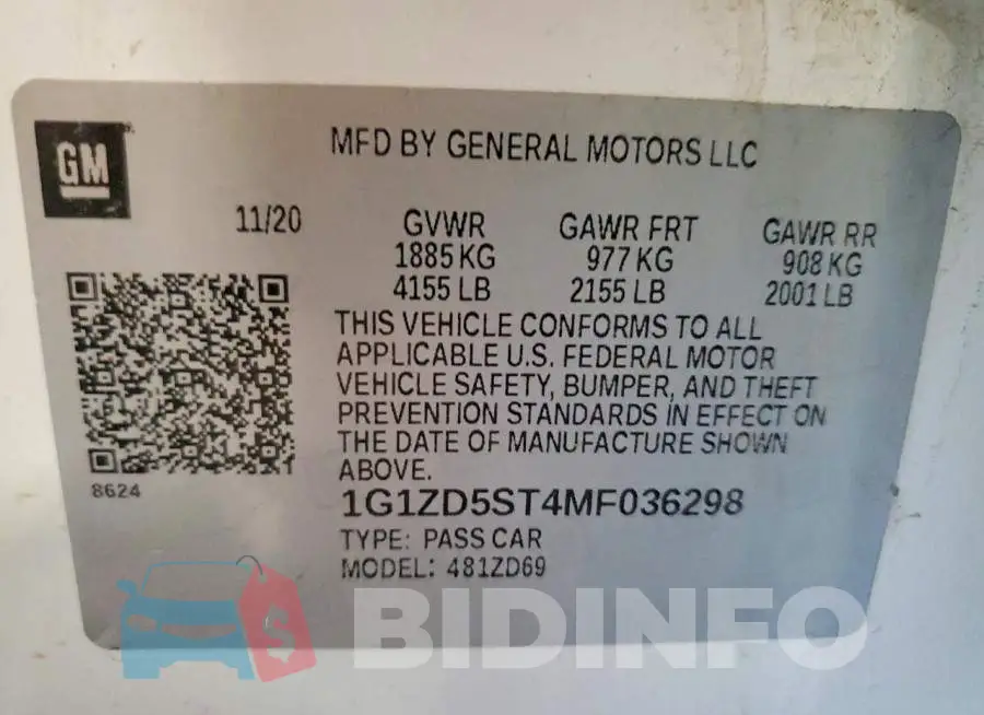 1G1ZD5ST4MF036298 Photo# 12