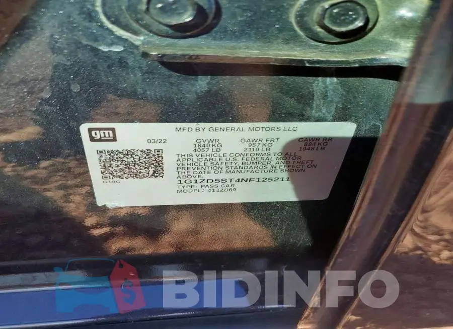 1G1ZD5ST4NF125211 Photo# 12