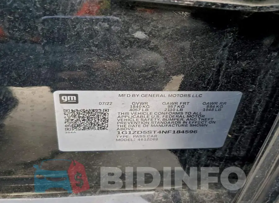 1G1ZD5ST4NF184596 Photo# 12