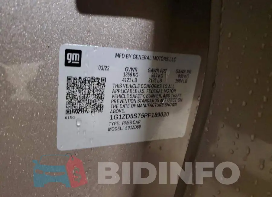 1G1ZD5ST5PF189020 Photo# 12