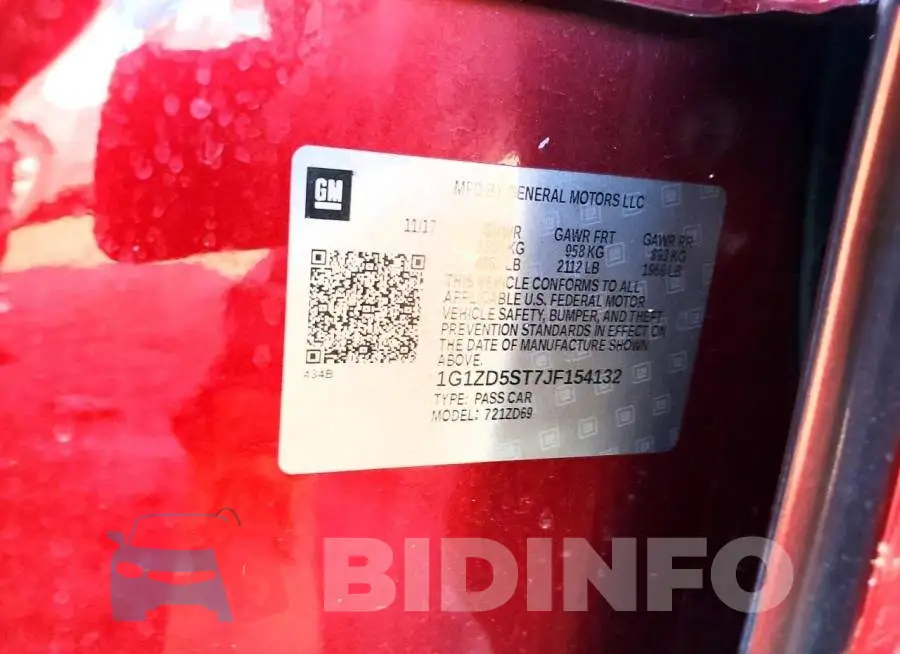1G1ZD5ST7JF154132 Photo# 12