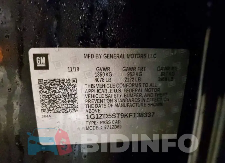 1G1ZD5ST9KF138337 Photo# 12