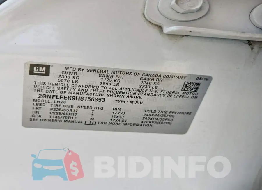 2GNFLFEK9H6156353 Photo# 13