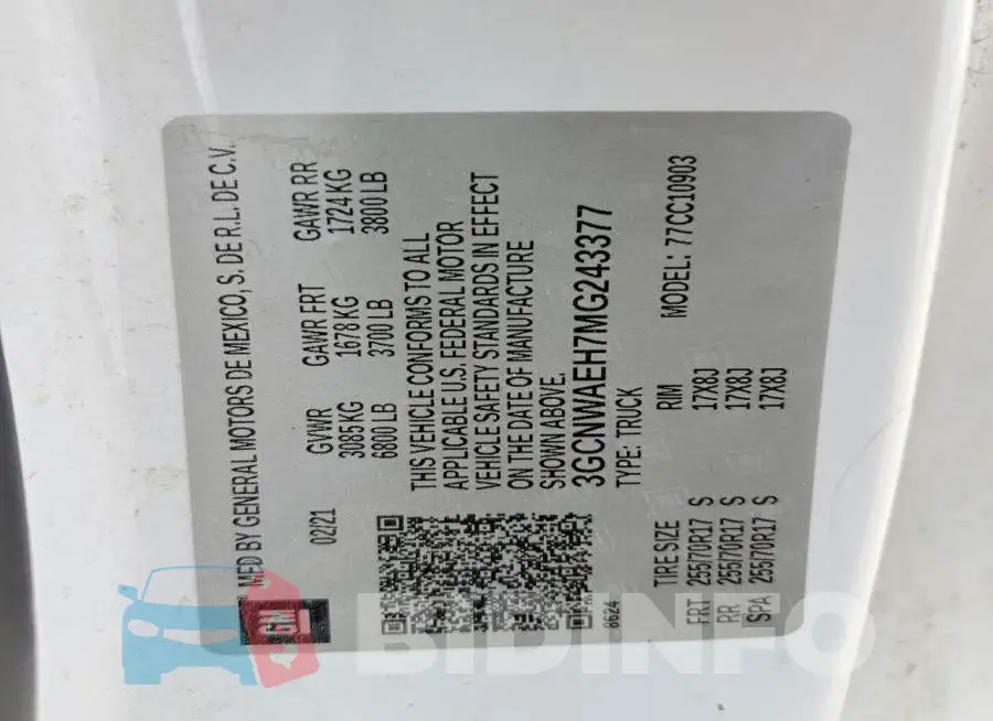 3GCNWAEH7MG243377 Photo# 12
