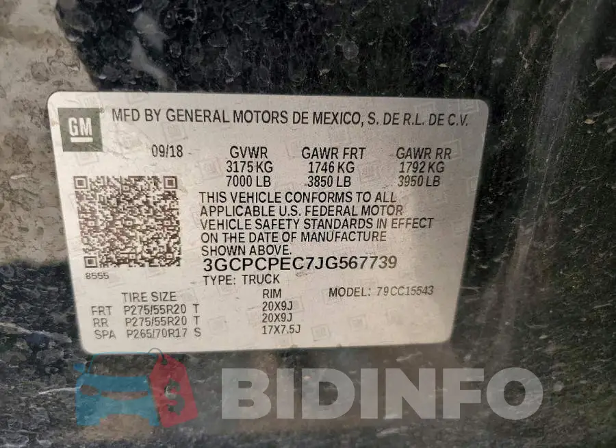 3GCPCPEC7JG567739 Photo# 12