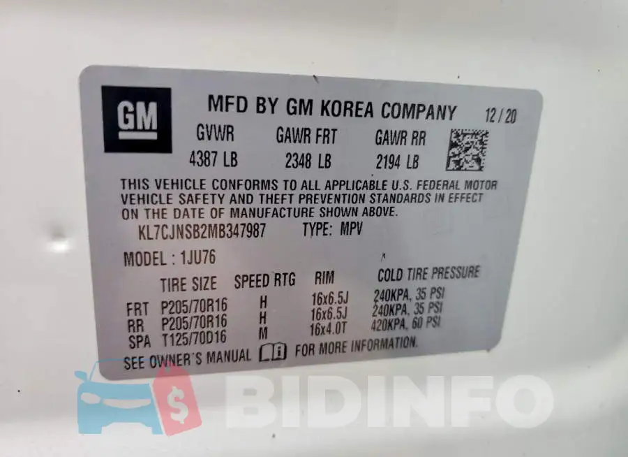 KL7CJNSB2MB347987 Photo# 12