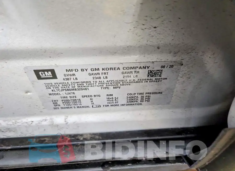KL7CJPSB6MB320481 Photo# 12