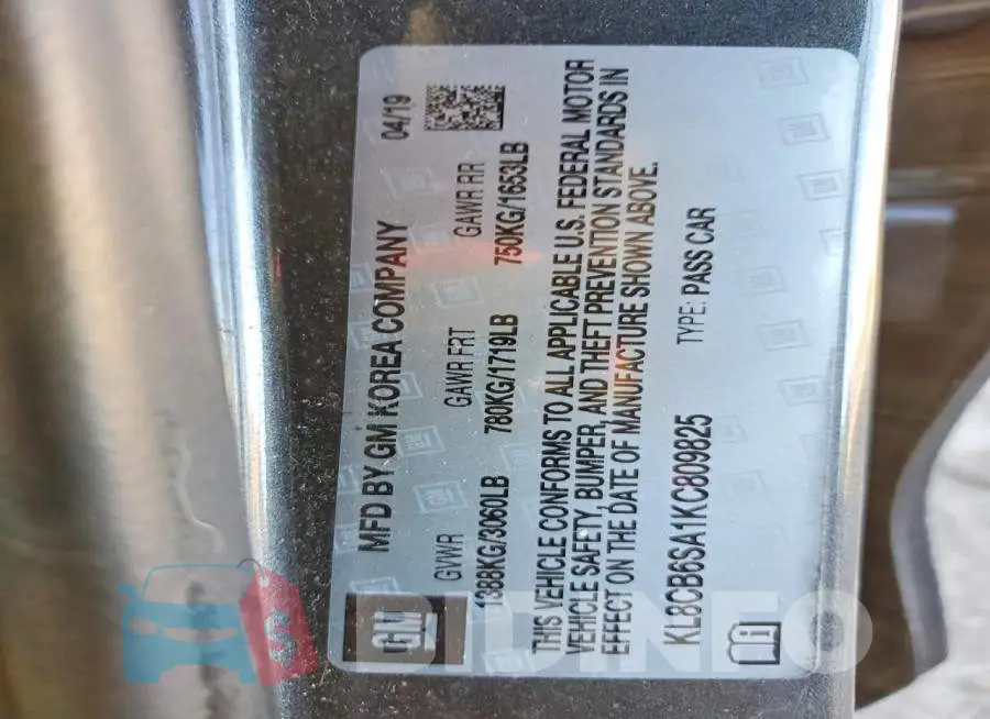 KL8CB6SA1KC809825 Photo# 12