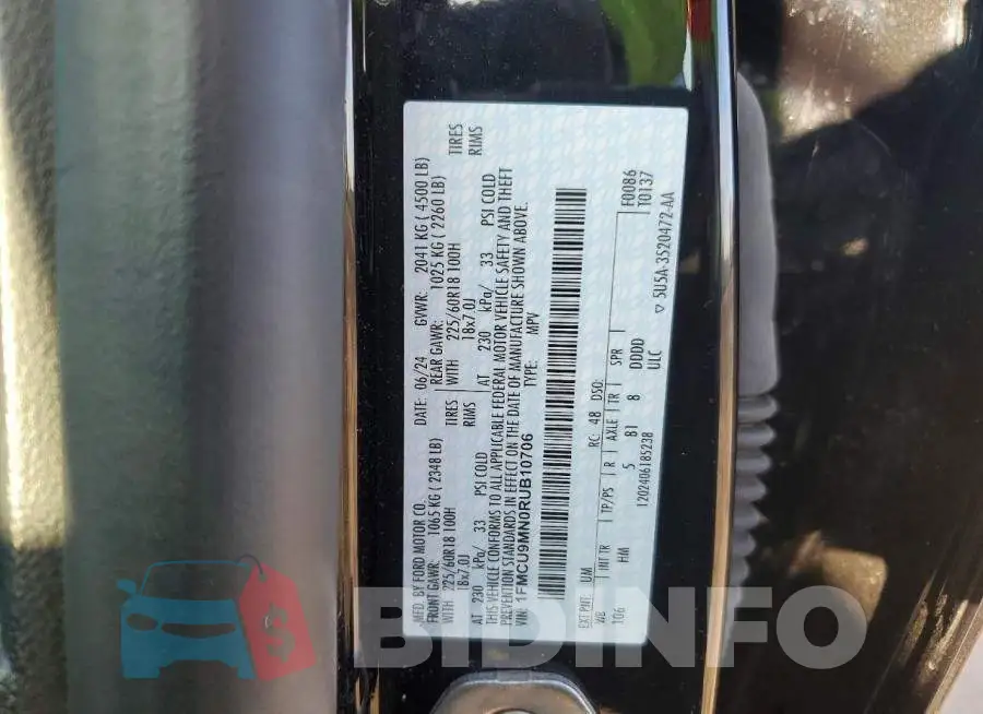1FMCU9MN0RUB10706 Photo# 13