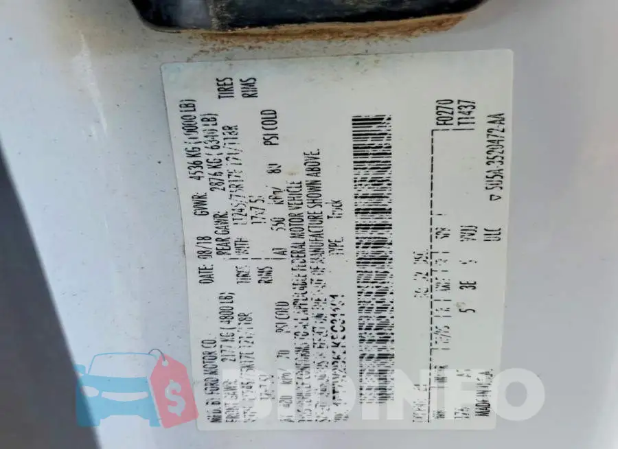 1FT7W2B62KEC31191 Photo# 12