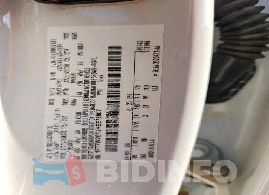 1FT7W2BT2HEE78807 Photo# 12