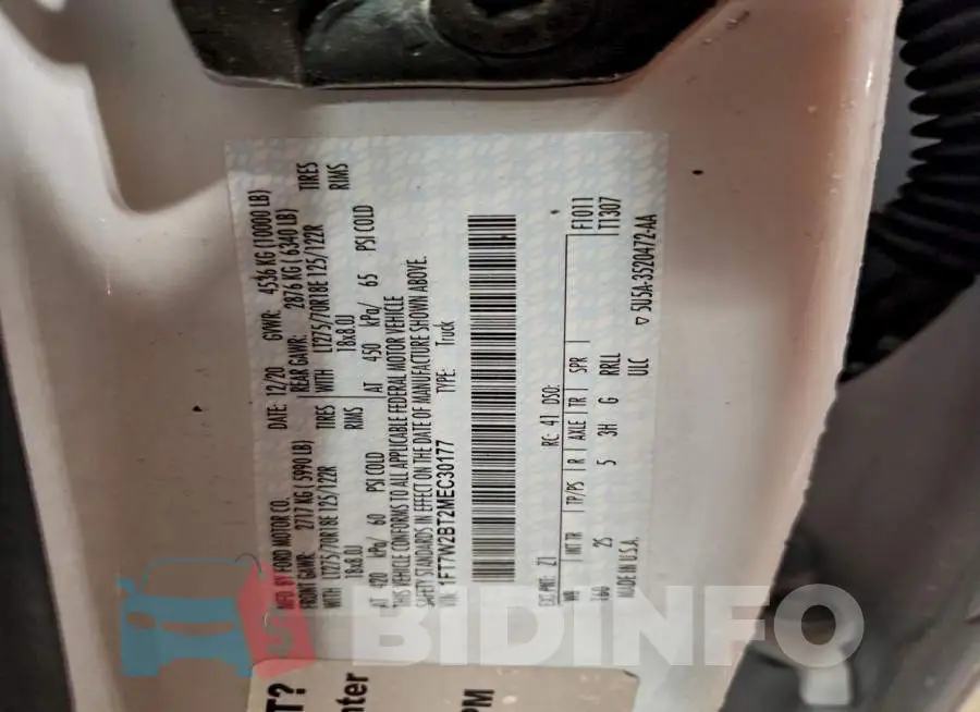 1FT7W2BT2MEC30177 Photo# 12