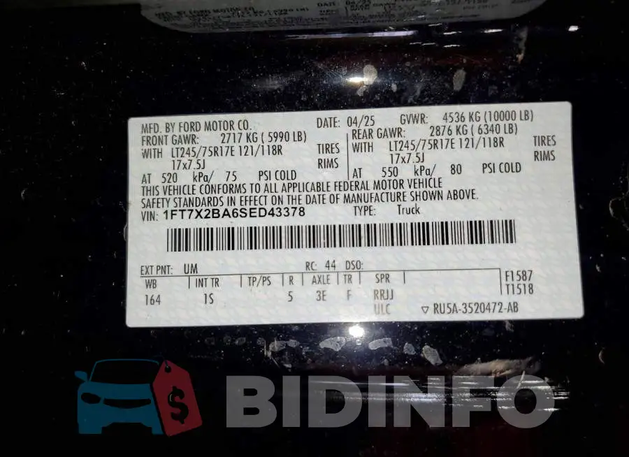 1FT7X2BA6SED43378 Photo# 12