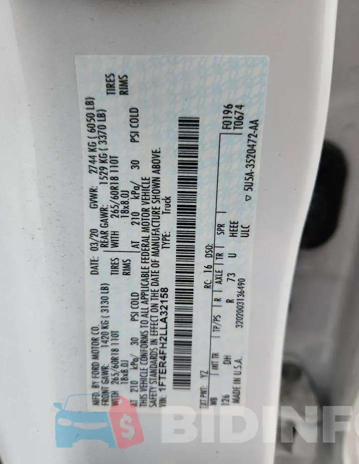 1FTER4FH2LLA32158 Photo# 13