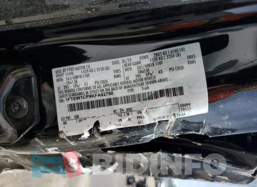 1FTEW1CP9KFA92700 Photo# 13