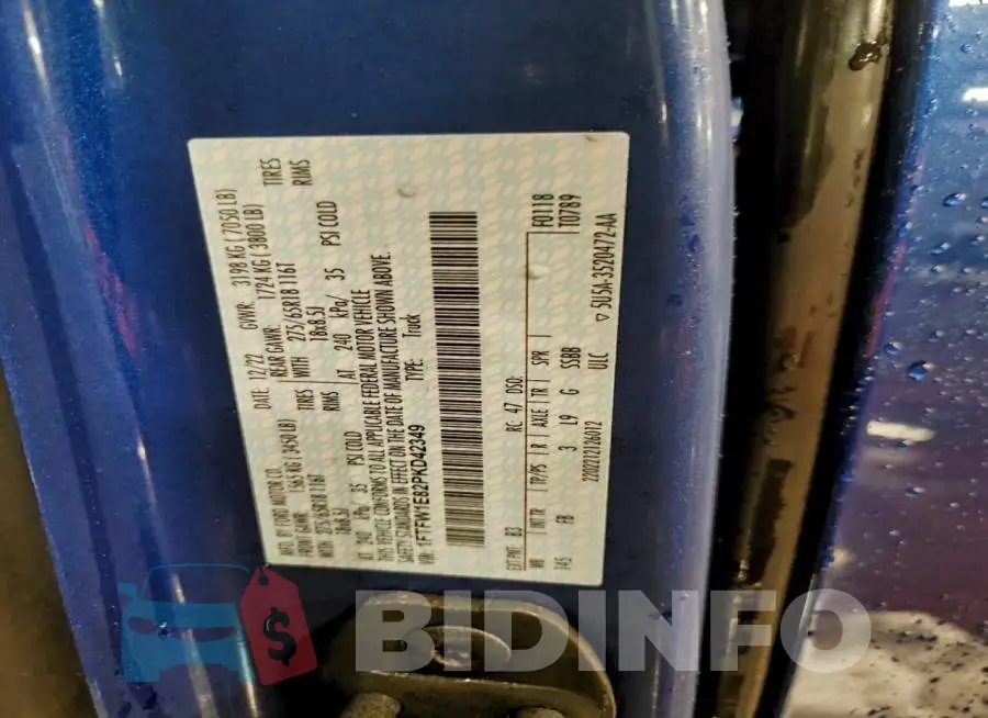 1FTFW1E82PKD42349 Photo# 12