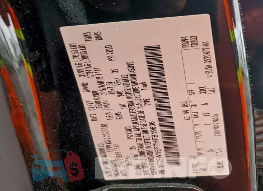 1FTFW1EF7HFB19636 Photo# 12